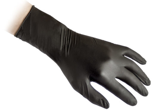 heilig knuffel Bisschop NITRIL handschoenen zwart 7.7gr LARGE extra lang 50st - ACC Distribution